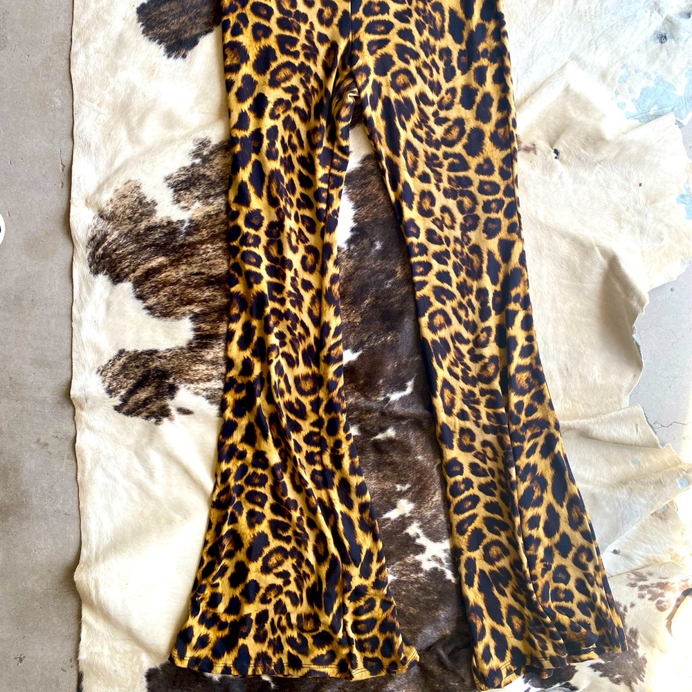 Leopard Print Bell Bottoms